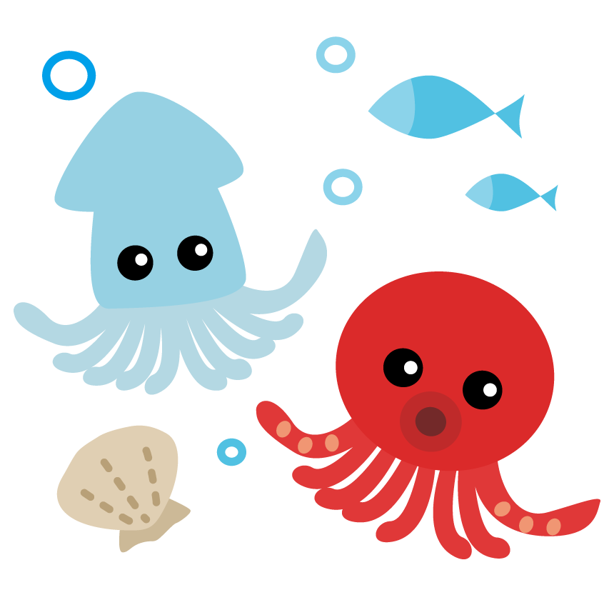 かわいい 簡単 海 の 生き物 イラスト