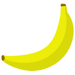 バナナ（1本）のイラスト