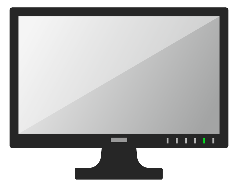 パソコンなどのモニターのイラスト02 無料のフリー素材 イラストエイト