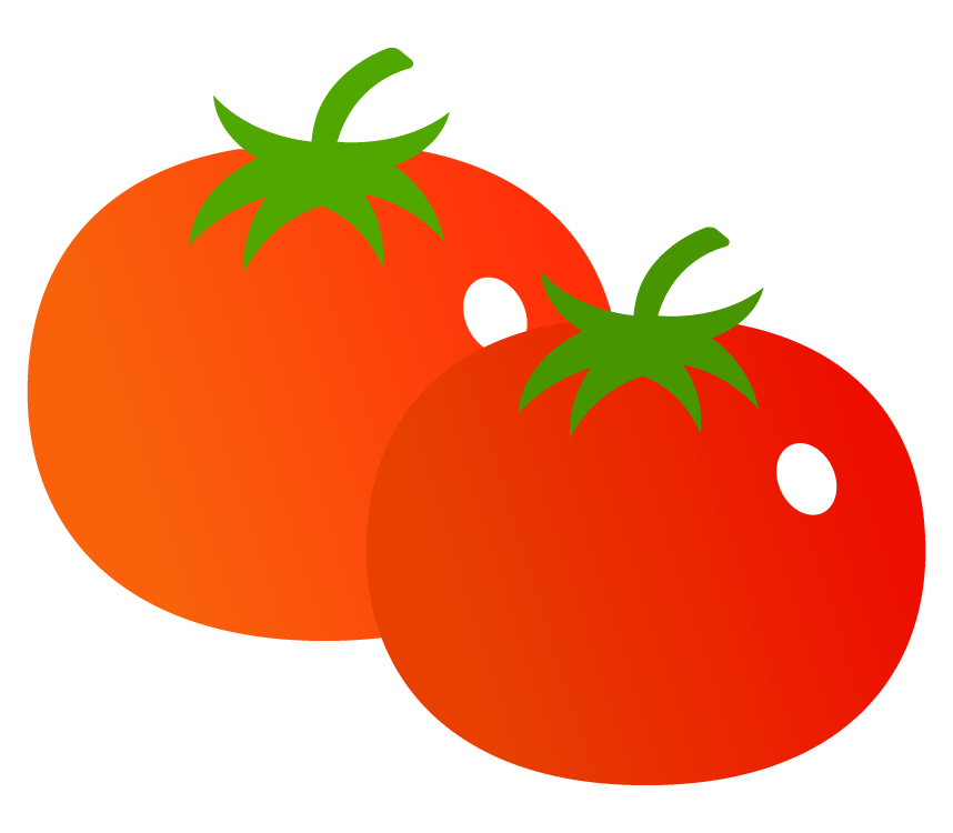 トマト（2つ）のイラスト
