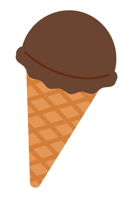 チョコのアイスクリームのイラスト