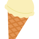 バニラのアイスクリームのイラスト