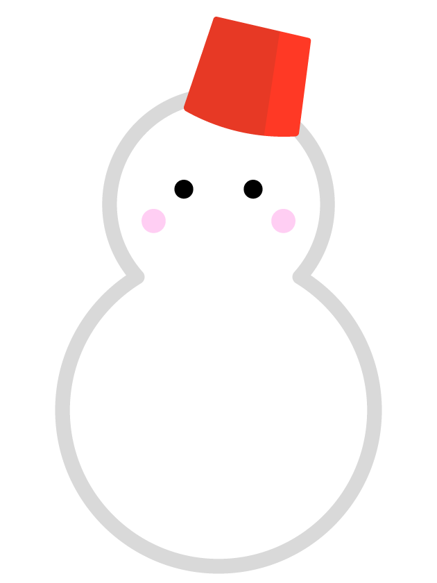 かわいい雪だるまのイラスト