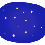 夜空と星のイラスト