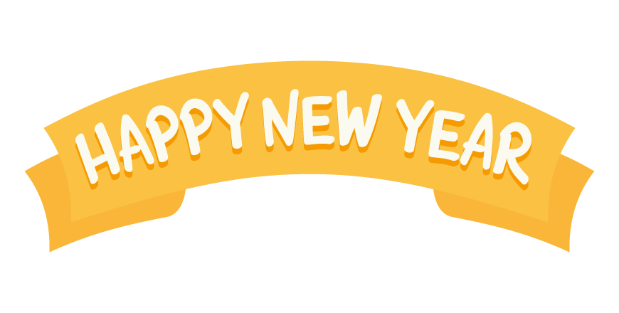 「HAPPY NEW YEAR」の文字のイラスト02