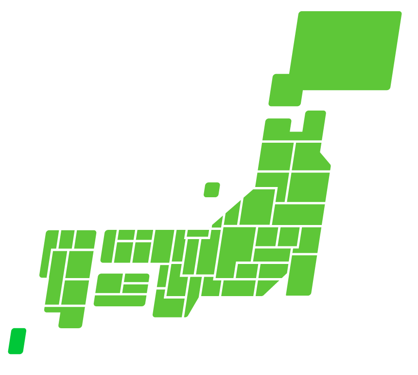 日本地図（都道府県分け）のイラスト02