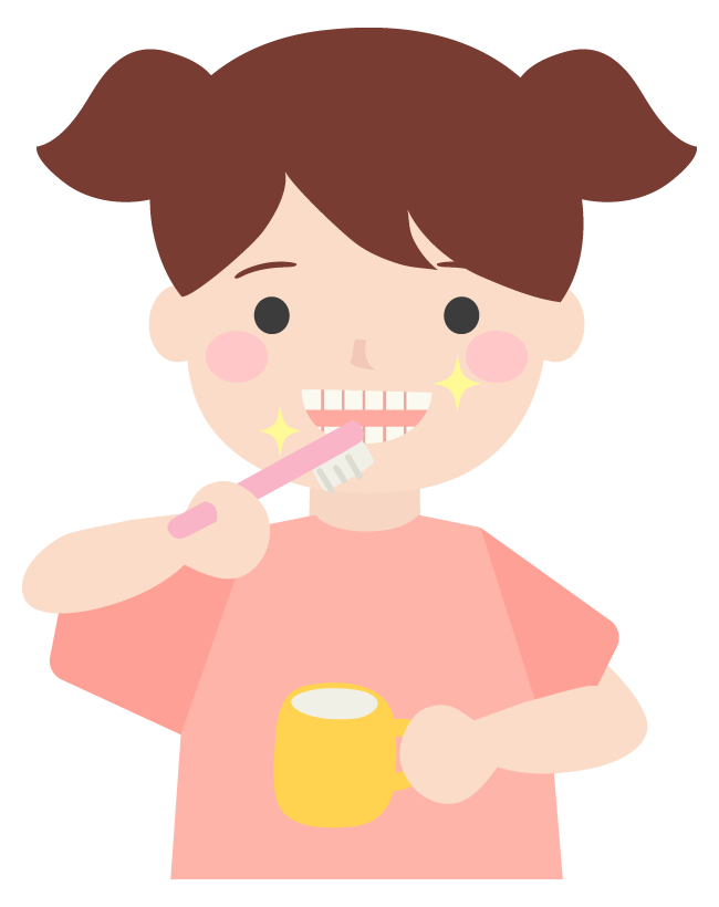 歯を磨いている子どものイラスト02