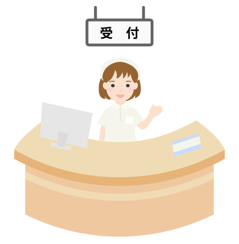 看護師さんと受付のイラスト | 無料のフリー素材 イラストエイト
