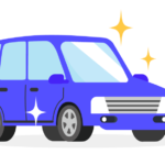 ピカピカの車のイラスト