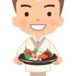 和食の料理人のイラスト