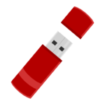 パソコン・USBメモリーのイラスト
