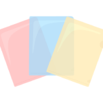 カラーのクリアーファイルのイラスト