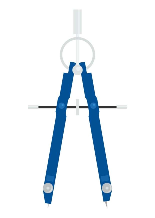 製図用コンパスのイラスト