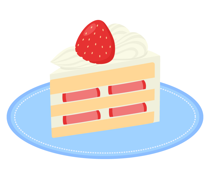 ショートケーキのイラスト