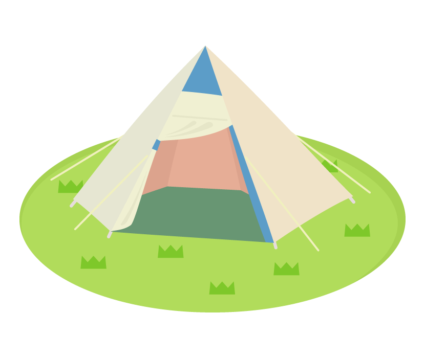 キャンプ・テントのイラスト