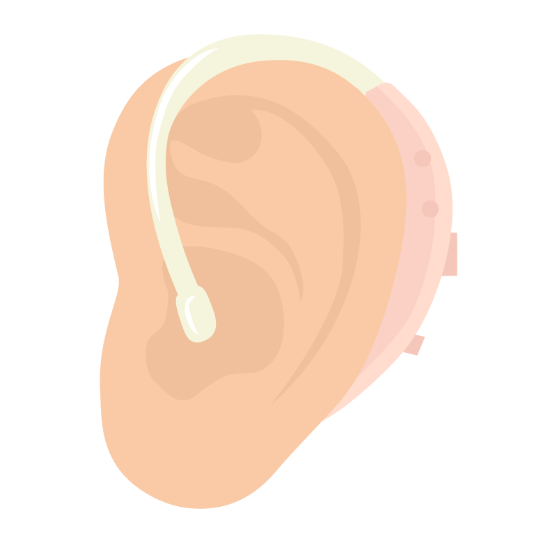耳と補聴器のイラスト02