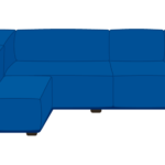 L字型のソファーのイラスト