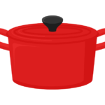 赤いお鍋のイラスト