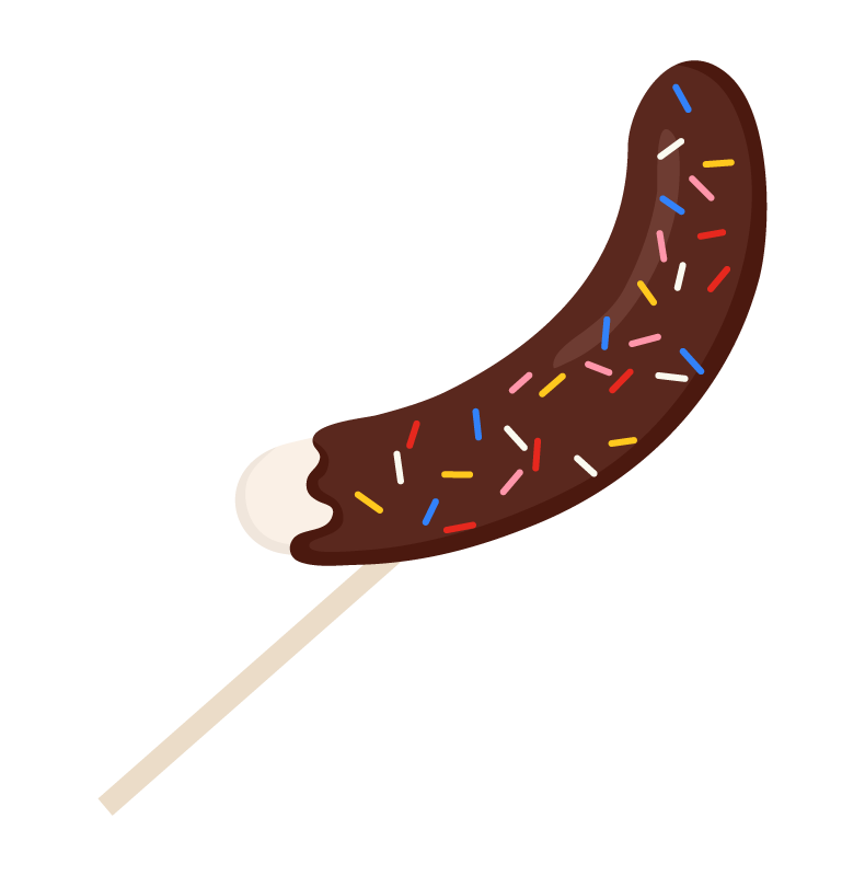 チョコバナナのイラスト