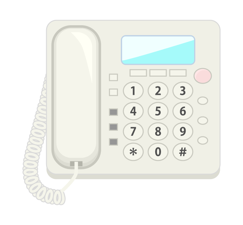 家庭用電話機のイラスト 無料のフリー素材 イラストエイト