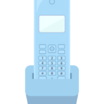 家庭用電話機の子機のイラスト