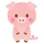 かわいいブタ（豚）のイラスト