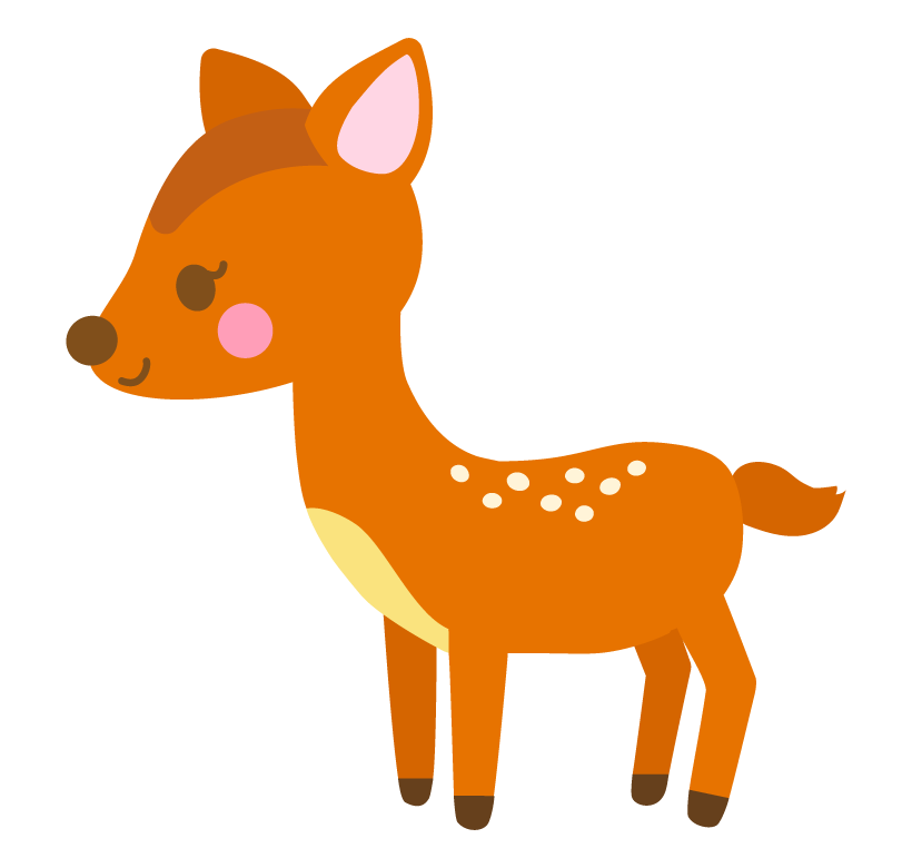 かわいい小鹿のイラスト | 無料のフリー素材 イラストエイト