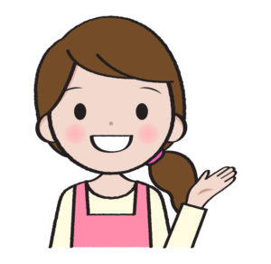 笑顔で説明する主婦のイラスト | 無料のフリー素材 イラストエイト