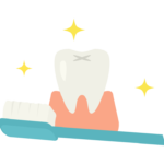 歯の手入れ・歯磨きのイラスト