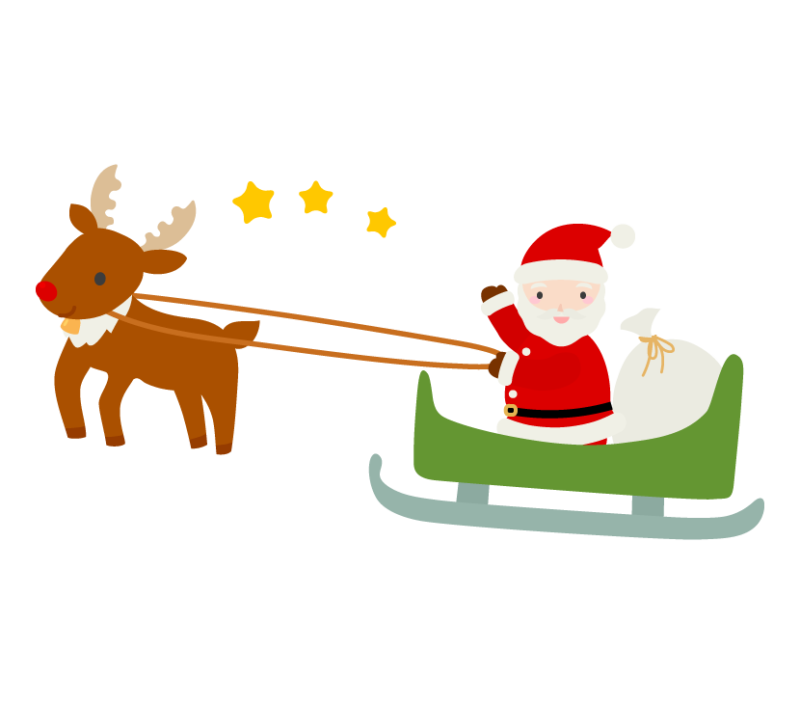 サンタとトナカイのイラスト 無料のフリー素材 イラストエイト サンタとトナカイのイラスト 無料のフリー素材 イラストエイト