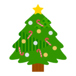 かわいいクリスマスツリーのイラスト