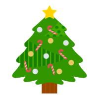 かわいいクリスマスツリーのイラスト
