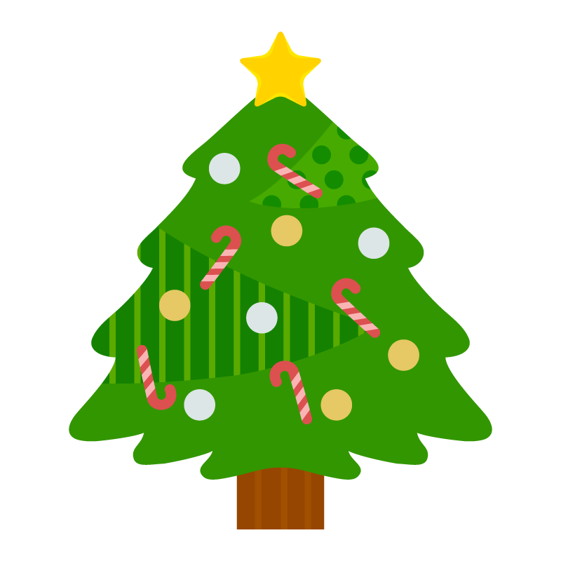 かわいいクリスマスツリーのイラスト 無料のフリー素材 イラストエイト