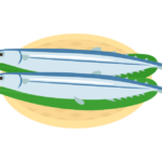 サンマ（秋刀魚）のイラスト