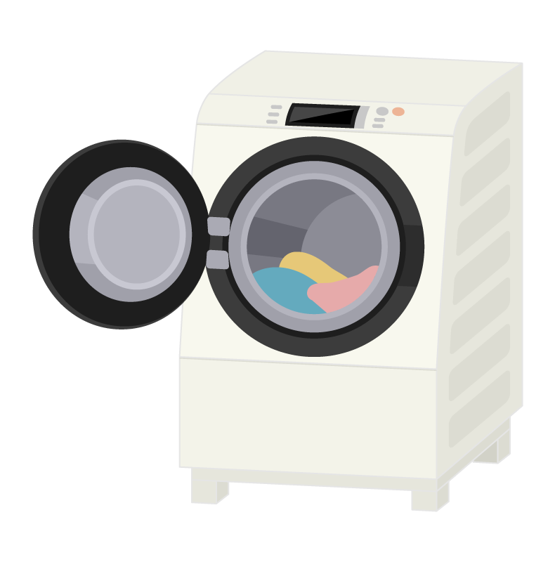 ドラム式洗濯機のイラスト02