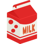 牛乳パック（500mL）のイラスト