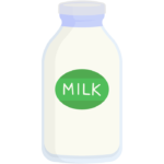 瓶の牛乳のイラスト