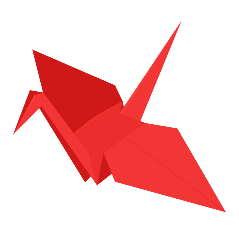 折り鶴のイラスト