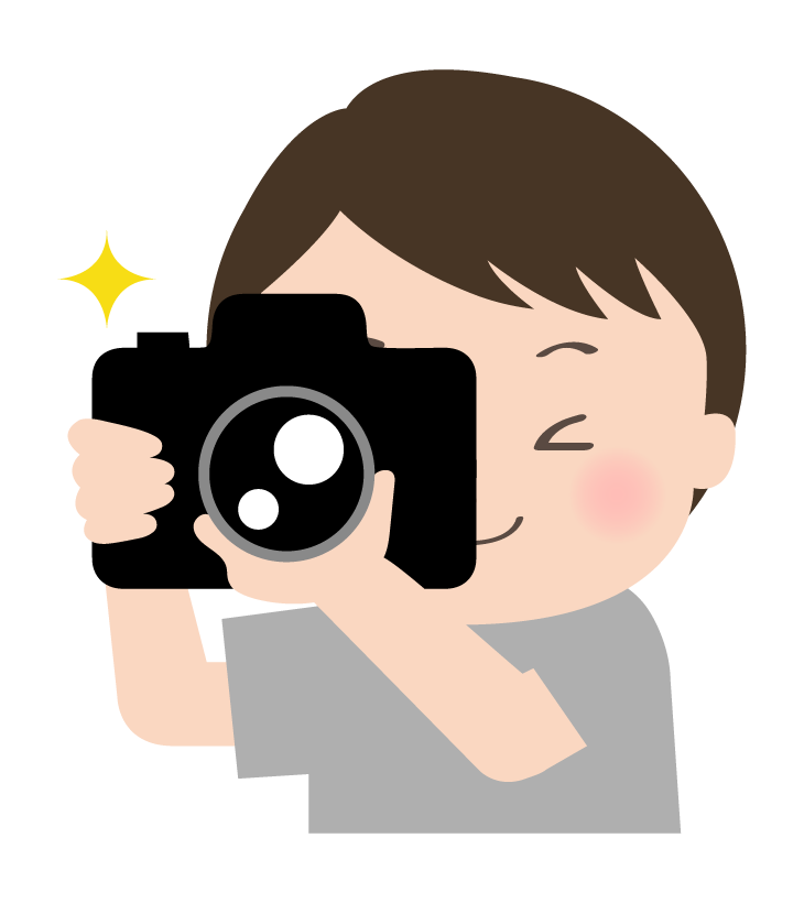 写真を撮っている人のイラス 無料のフリー素材 イラストエイト