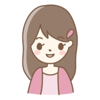 笑顔の表情の女性のイラスト