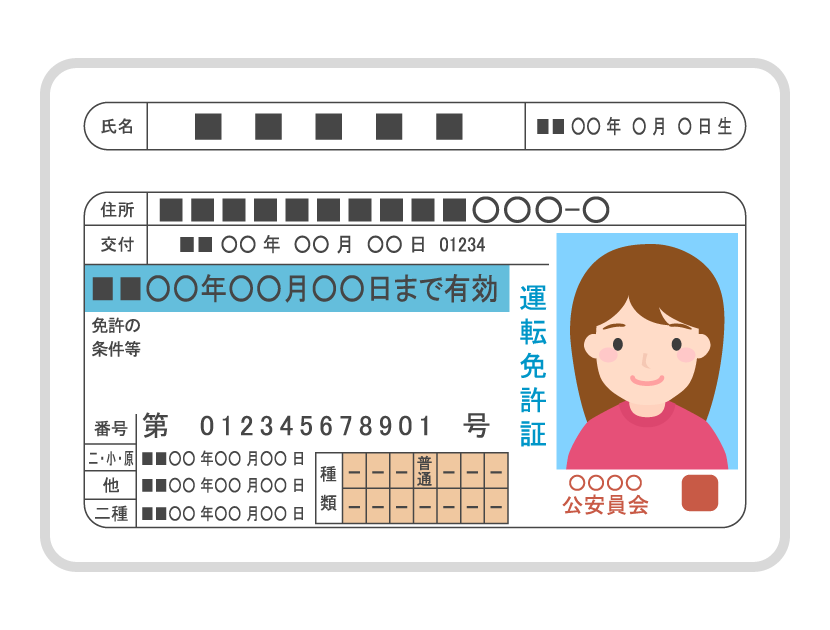 運転免許証のイラスト 無料のフリー素材 イラストエイト