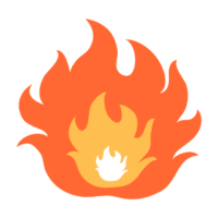 激しく燃える炎のイラスト02