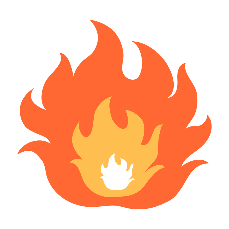 激しく燃える炎のイラスト02