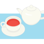 紅茶とポットのイラスト