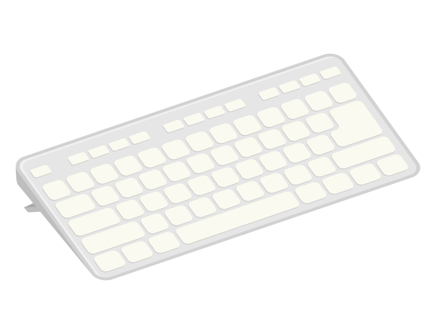 パソコンのキーボードのイラスト