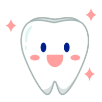 笑顔の歯のキャラクターのイラスト
