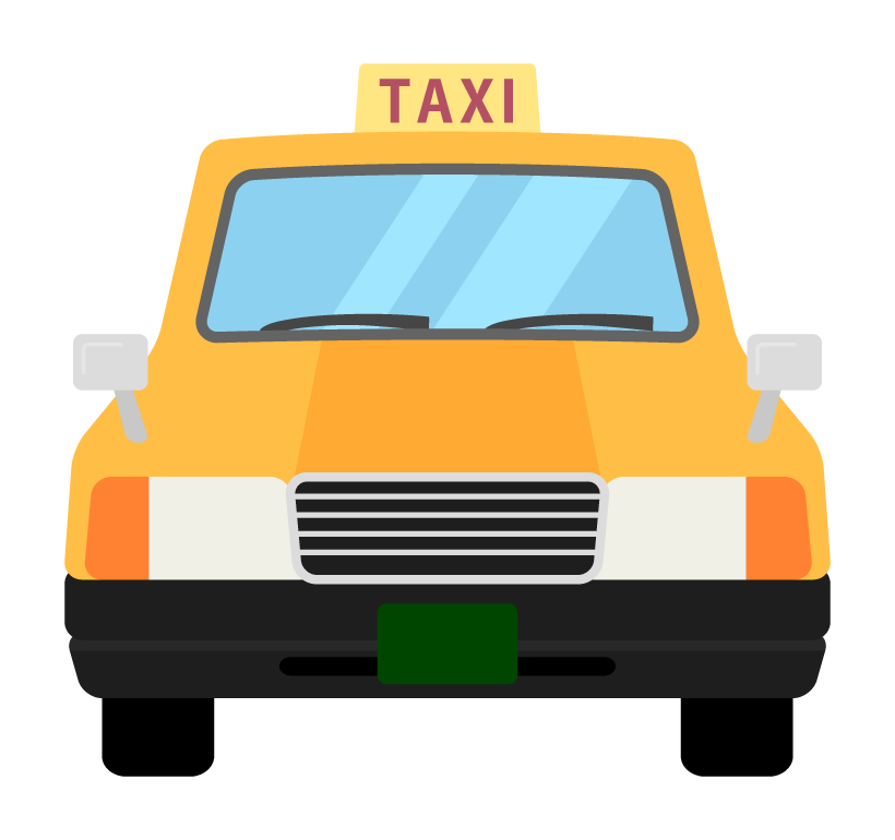 タクシー（正面）のイラスト