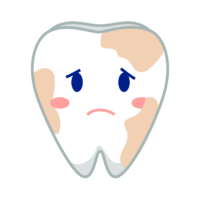 汚れたの歯（歯槽膿漏）のキャラクターのイラスト