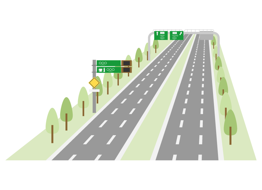 高速道路のイラスト