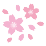 シンプルな桜の花びらのイラスト